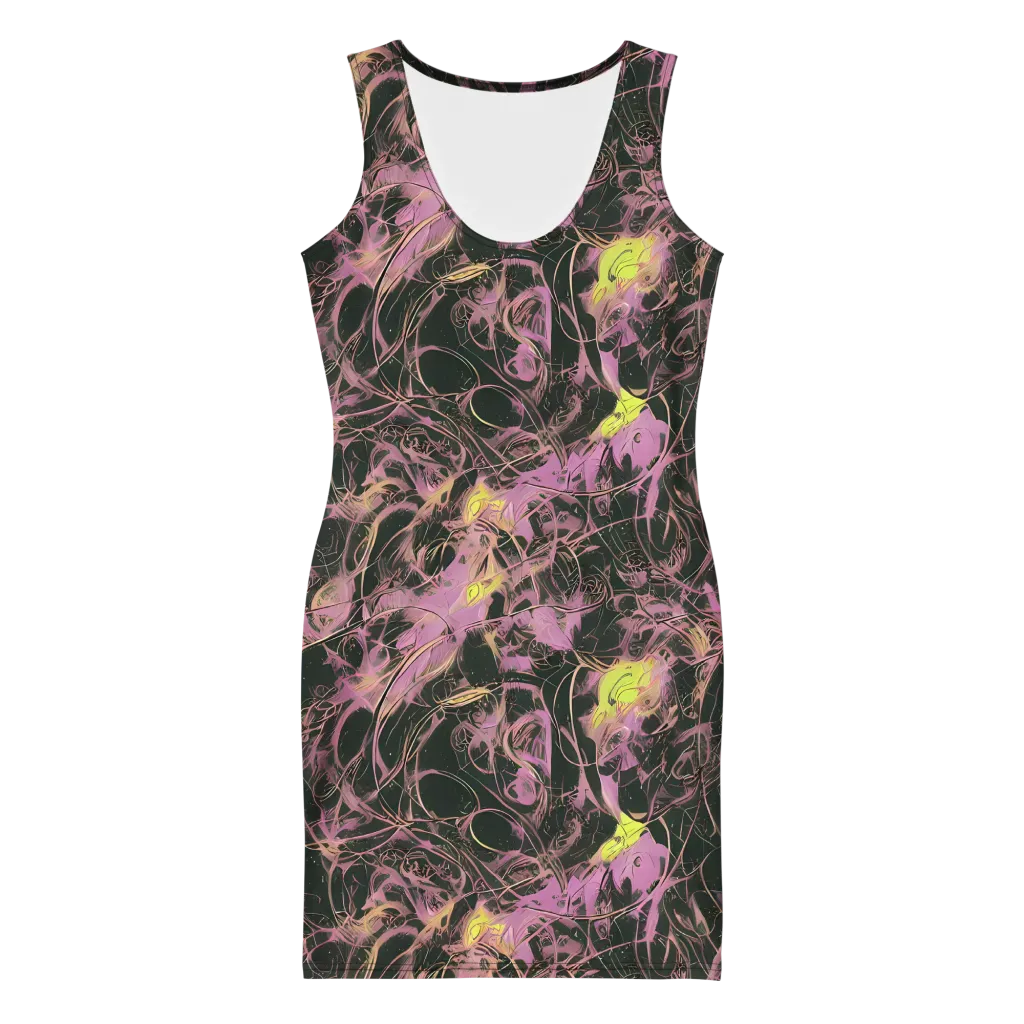 Orchid After Dark on Bodycon Dress — Front