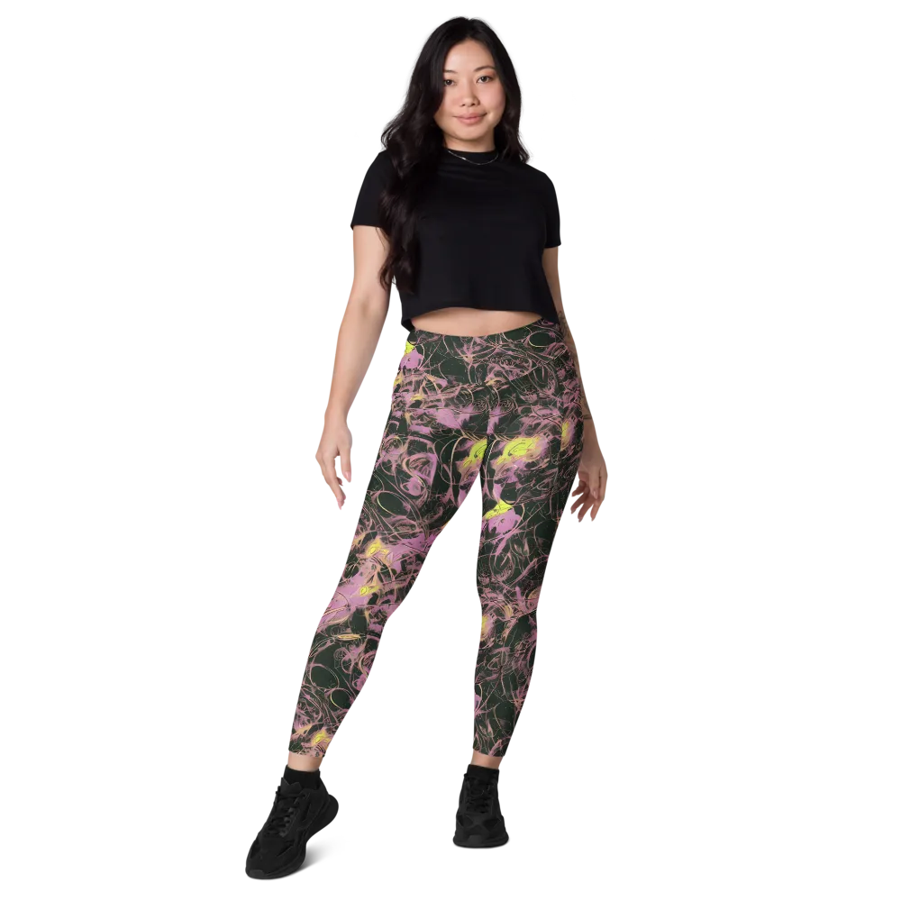 Orchid After Dark on Leggings with Pockets — Front