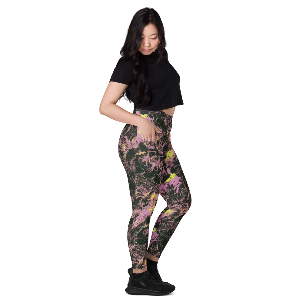 Orchid After Dark on Leggings with Pockets — Right