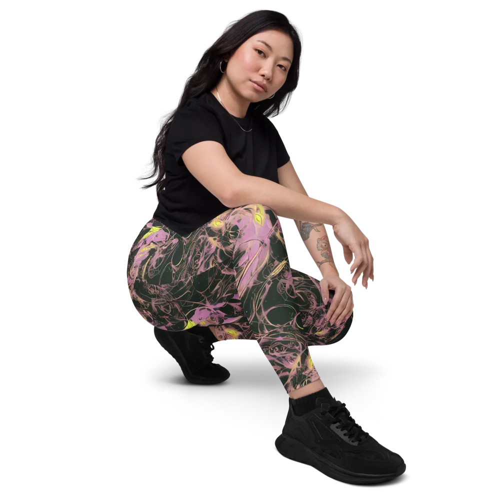Orchid After Dark on Leggings with Pockets — Right Front