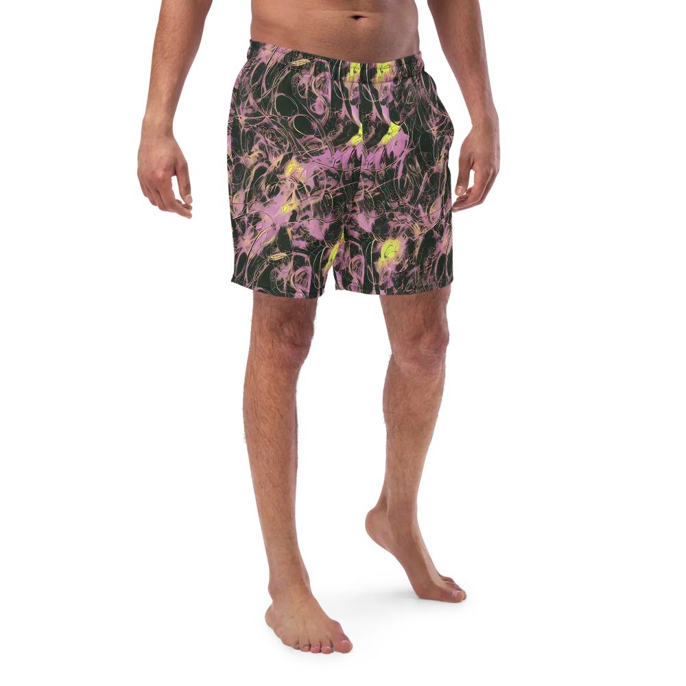 Orchid After Dark on Swim Trunks — Front