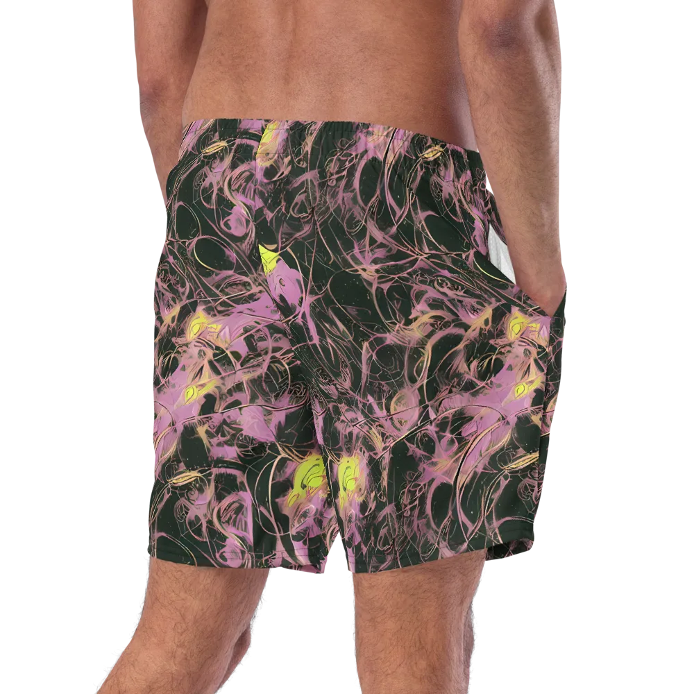 Orchid After Dark on Swim Trunks — Right Back