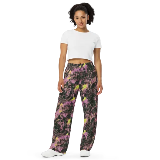Orchid After Dark on a Wide-Leg Pants