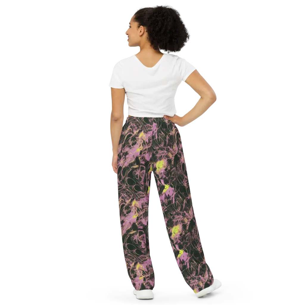 Orchid After Dark on Wide-Leg Pants — Back