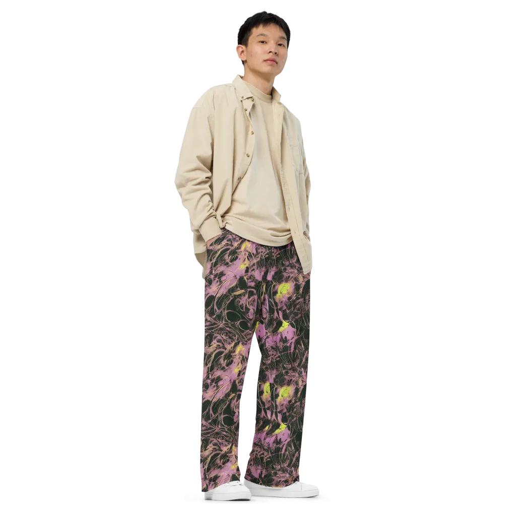 Orchid After Dark on Wide-Leg Pants — Right Front