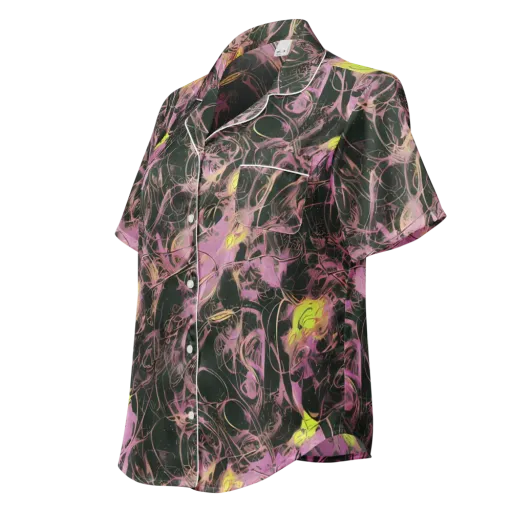 Orchid After Dark on a Women's Short Sleeve Pajama Top
