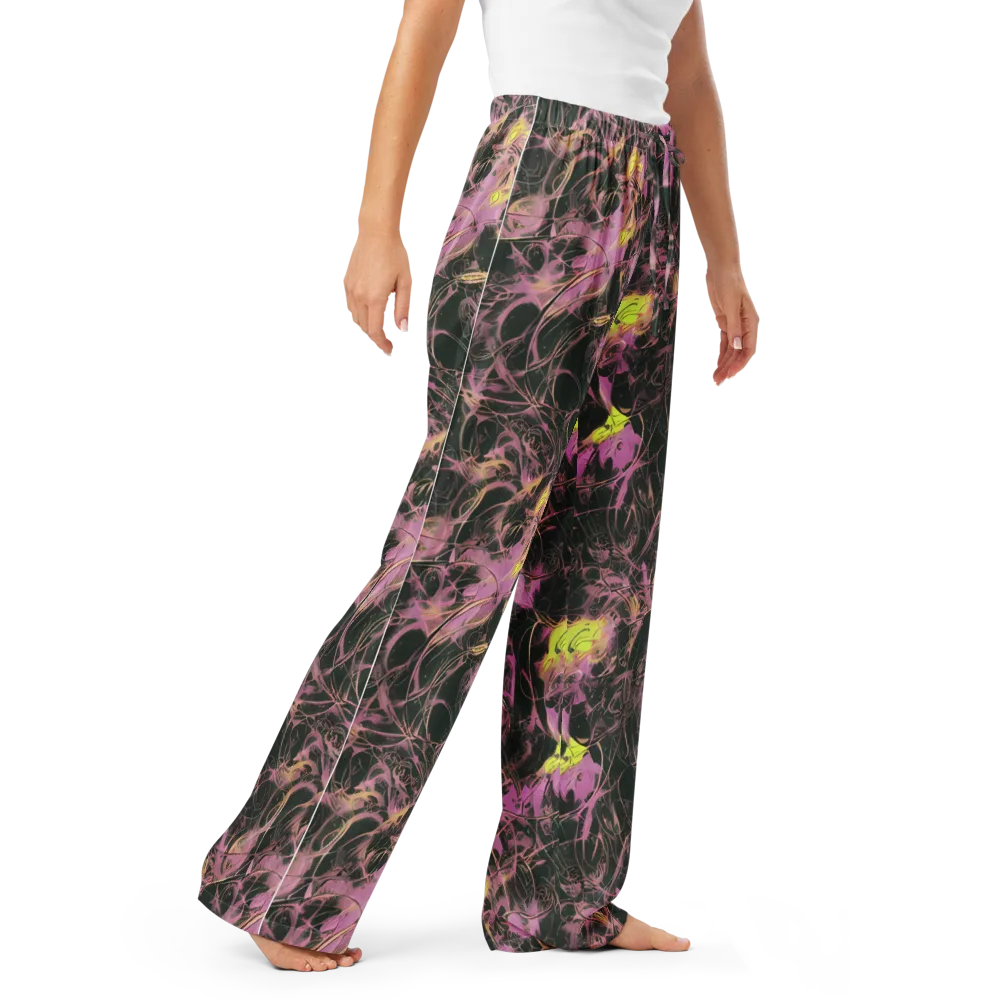 Orchid After Dark on Women's Pajama Pants — Right Front
