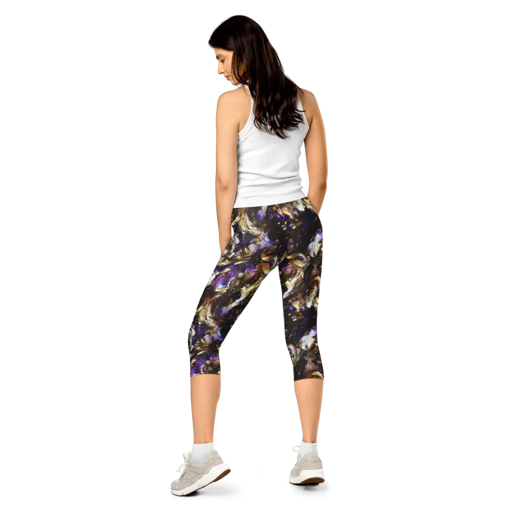 Violet Tempest on Capri Leggings — Back