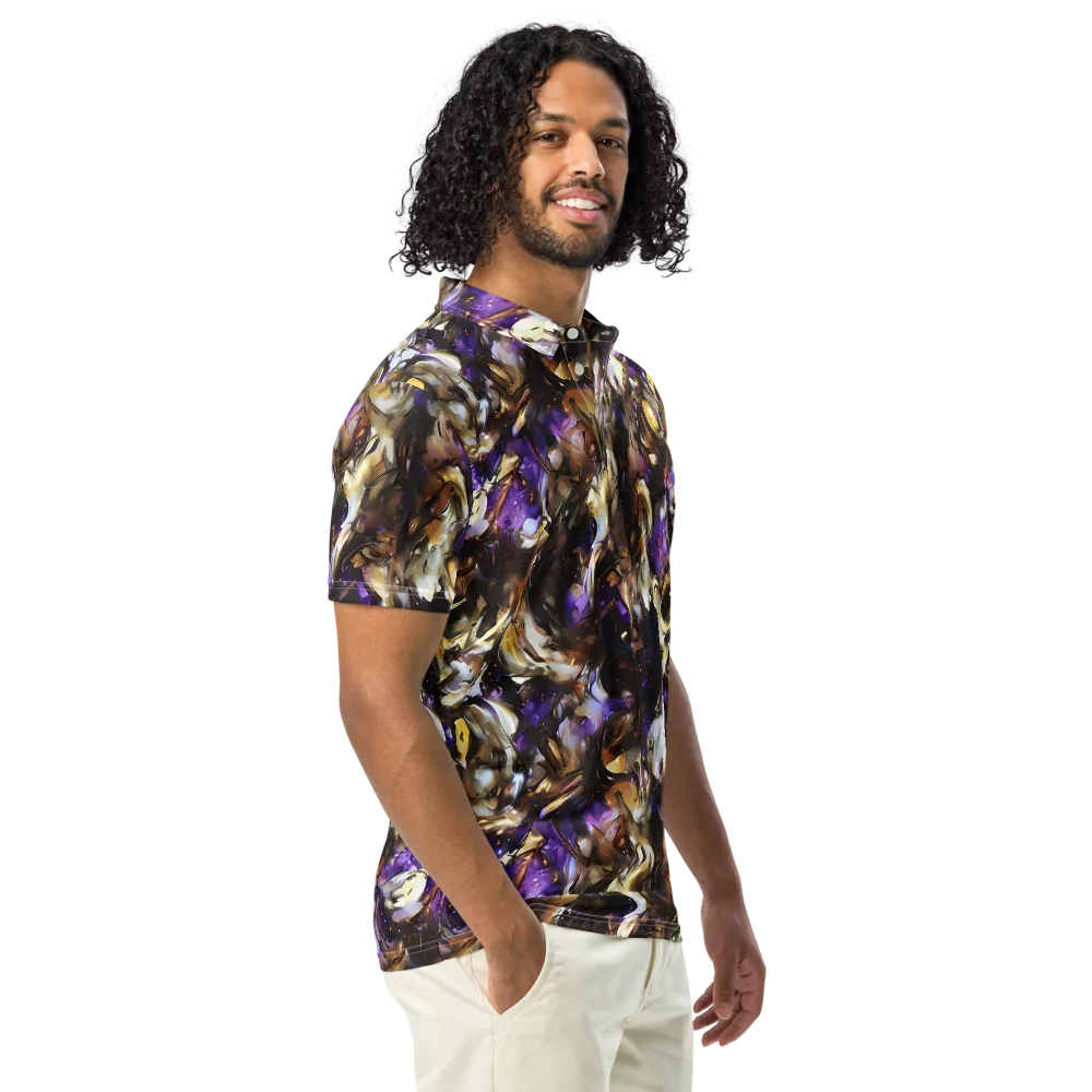Violet Tempest on Men's Slim Fit Polo Shirt — Right Front