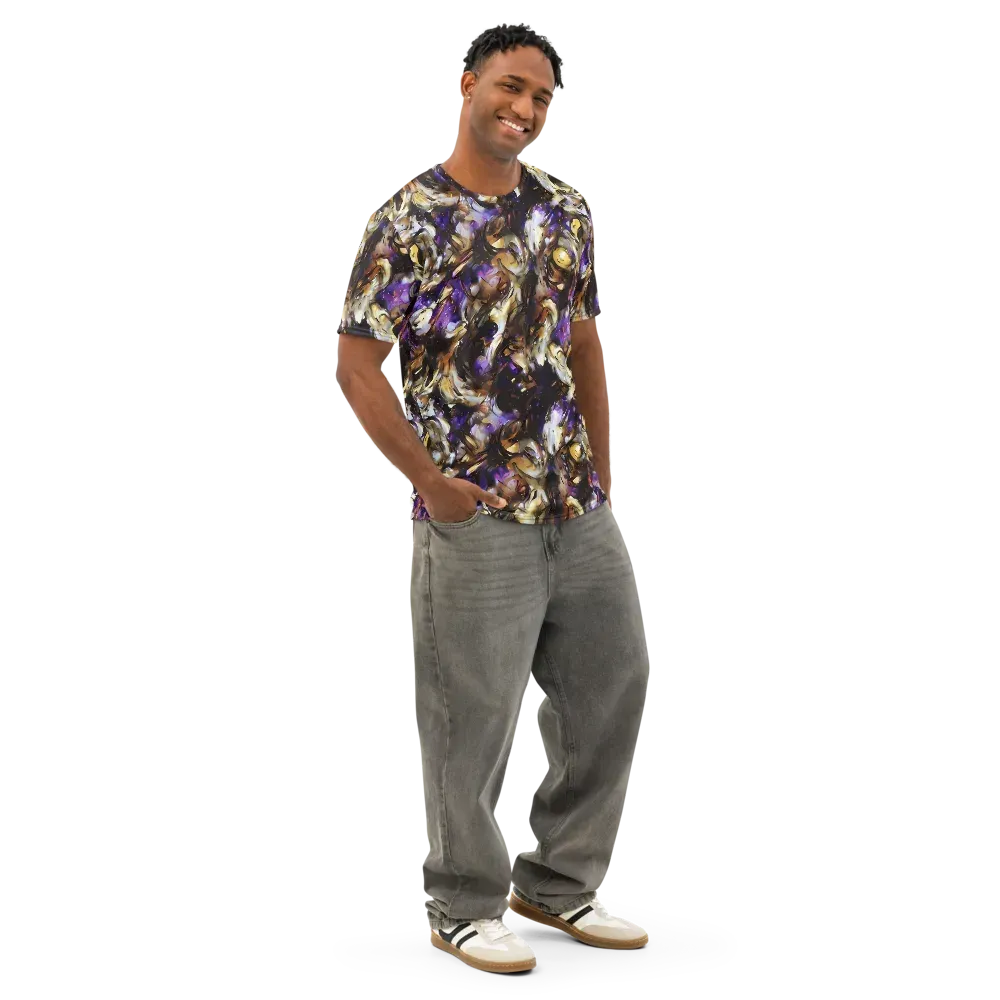 Violet Tempest on Men's Cotton Crew Neck T-Shirt — Right Front