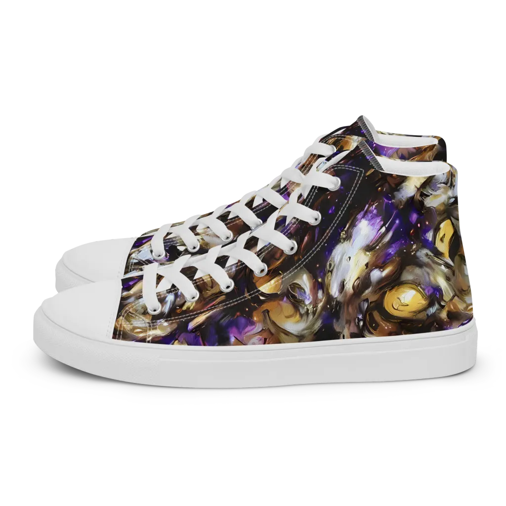 Violet Tempest on Men's High Top Canvas Shoes — Left