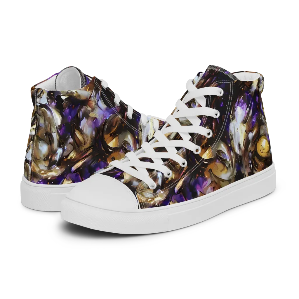 Violet Tempest on Men's High Top Canvas Shoes — Left