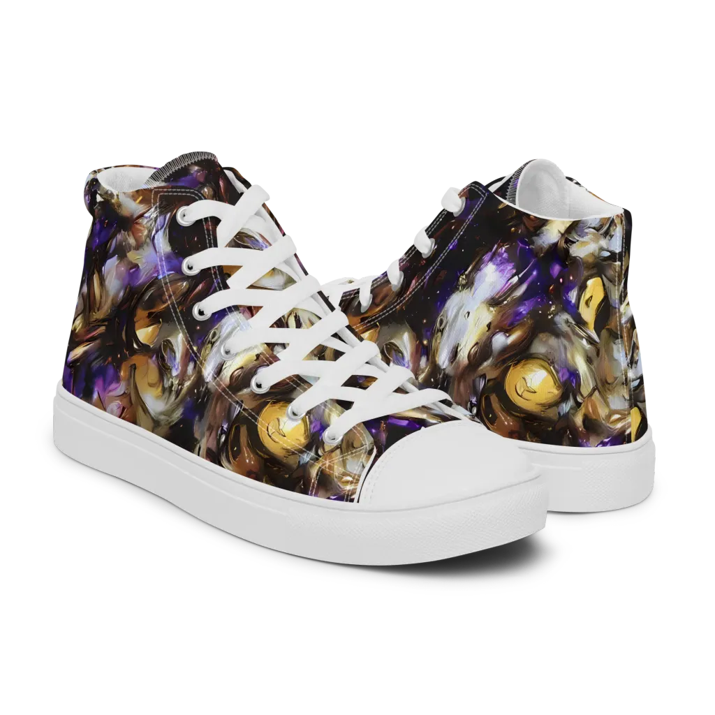 Violet Tempest on Men's High Top Canvas Shoes — Right