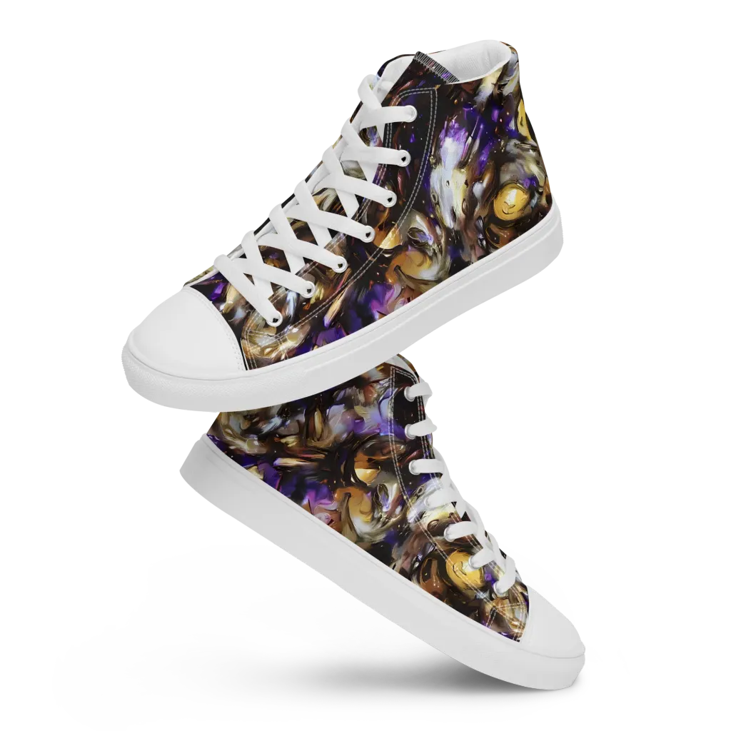 Violet Tempest on Men's High Top Canvas Shoes — Front