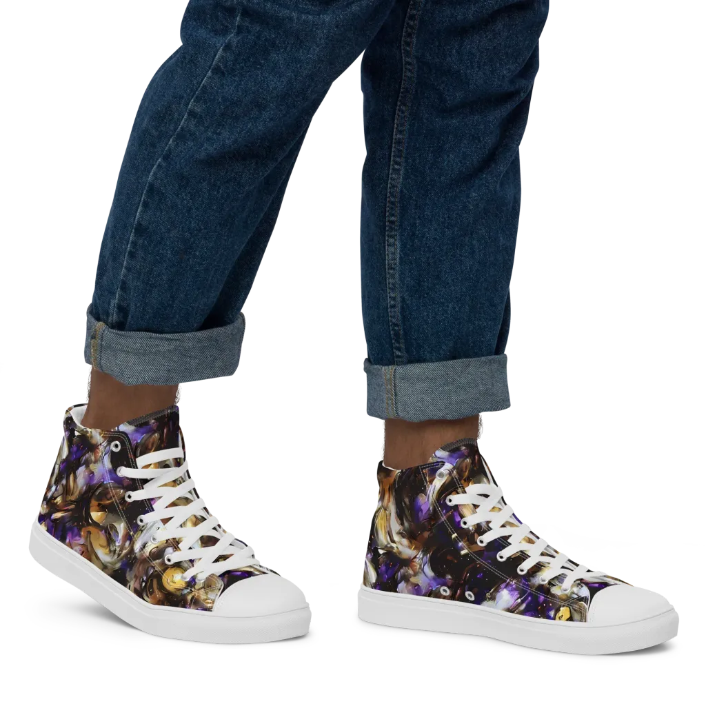 Violet Tempest on Men's High Top Canvas Shoes — Right
