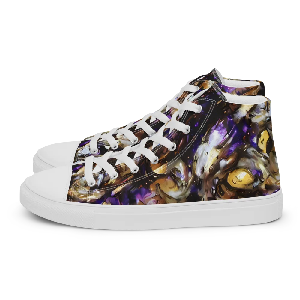 Violet Tempest on Women's High Top Canvas Shoes — Left