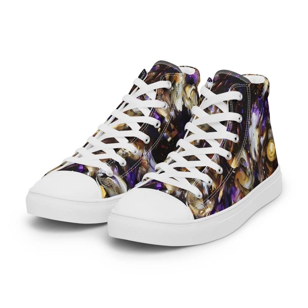 Violet Tempest on Women's High Top Canvas Shoes — Left Front