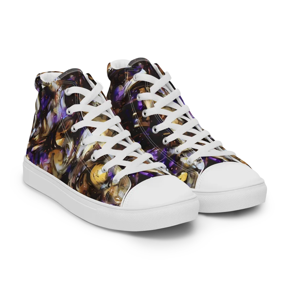 Violet Tempest on Women's High Top Canvas Shoes — Right Front
