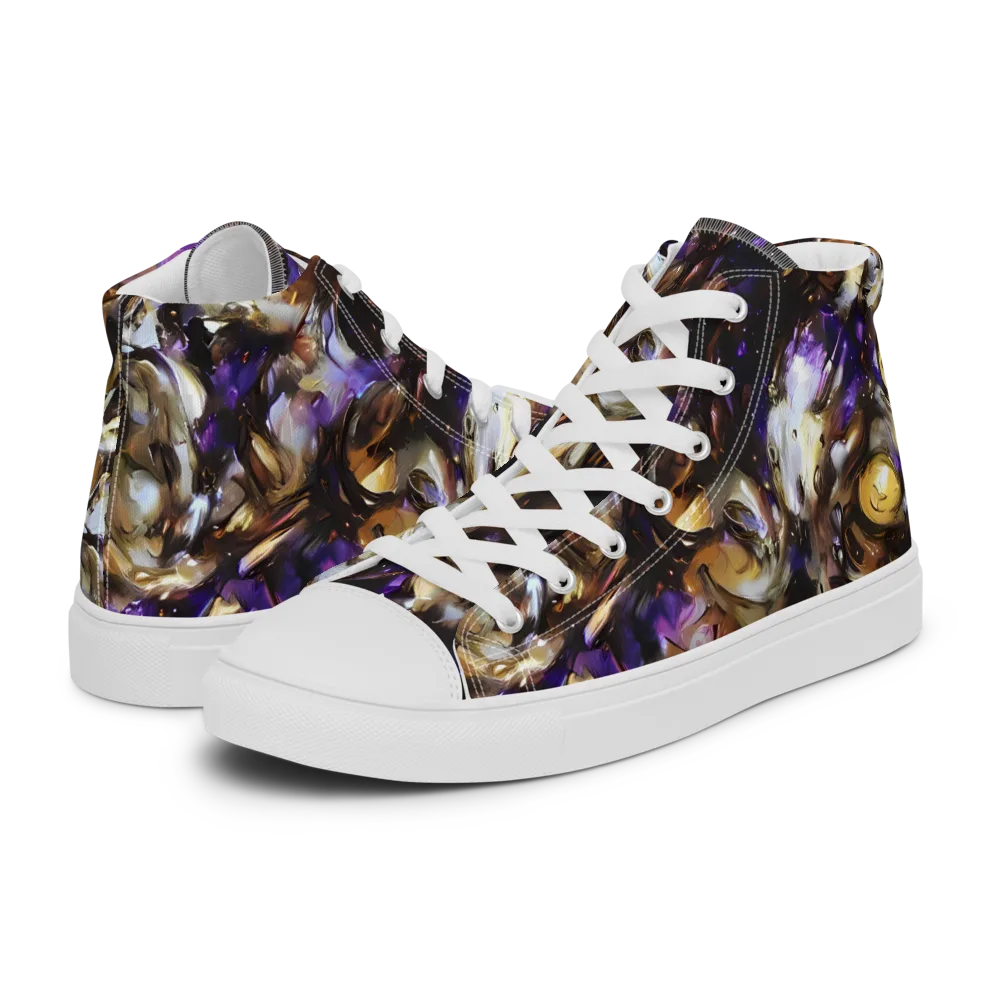 Violet Tempest on Women's High Top Canvas Shoes — Left