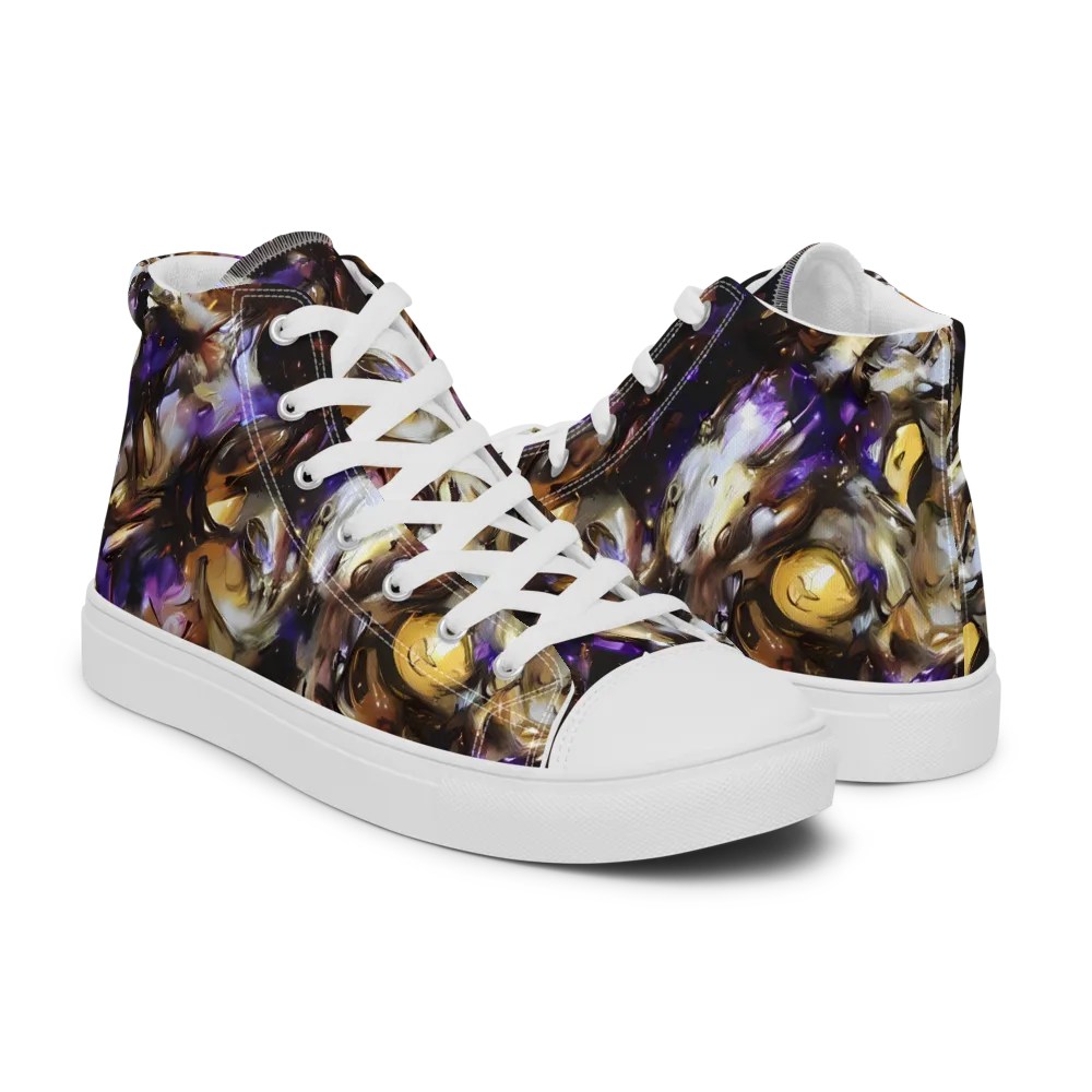 Violet Tempest on Women's High Top Canvas Shoes — Right