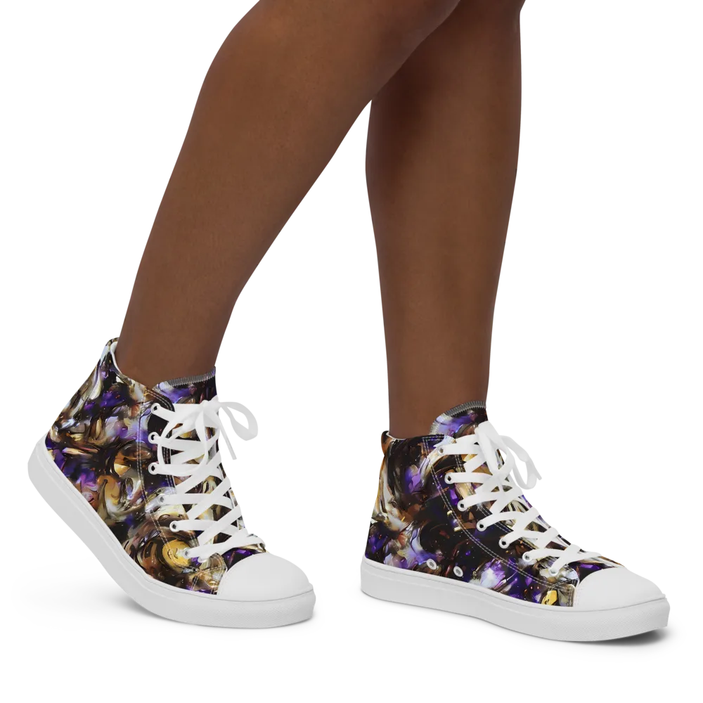 Violet Tempest on Women's High Top Canvas Shoes — Right