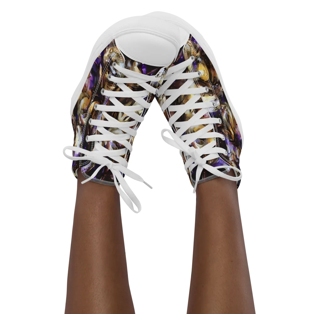 Violet Tempest on Women's High Top Canvas Shoes — Front
