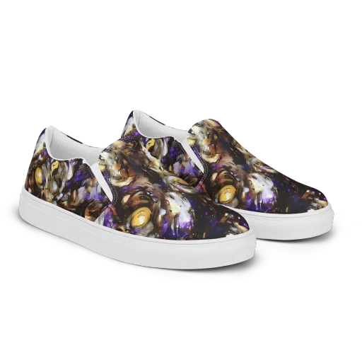 Violet Tempest on a Men's Slip-On Canvas Shoes