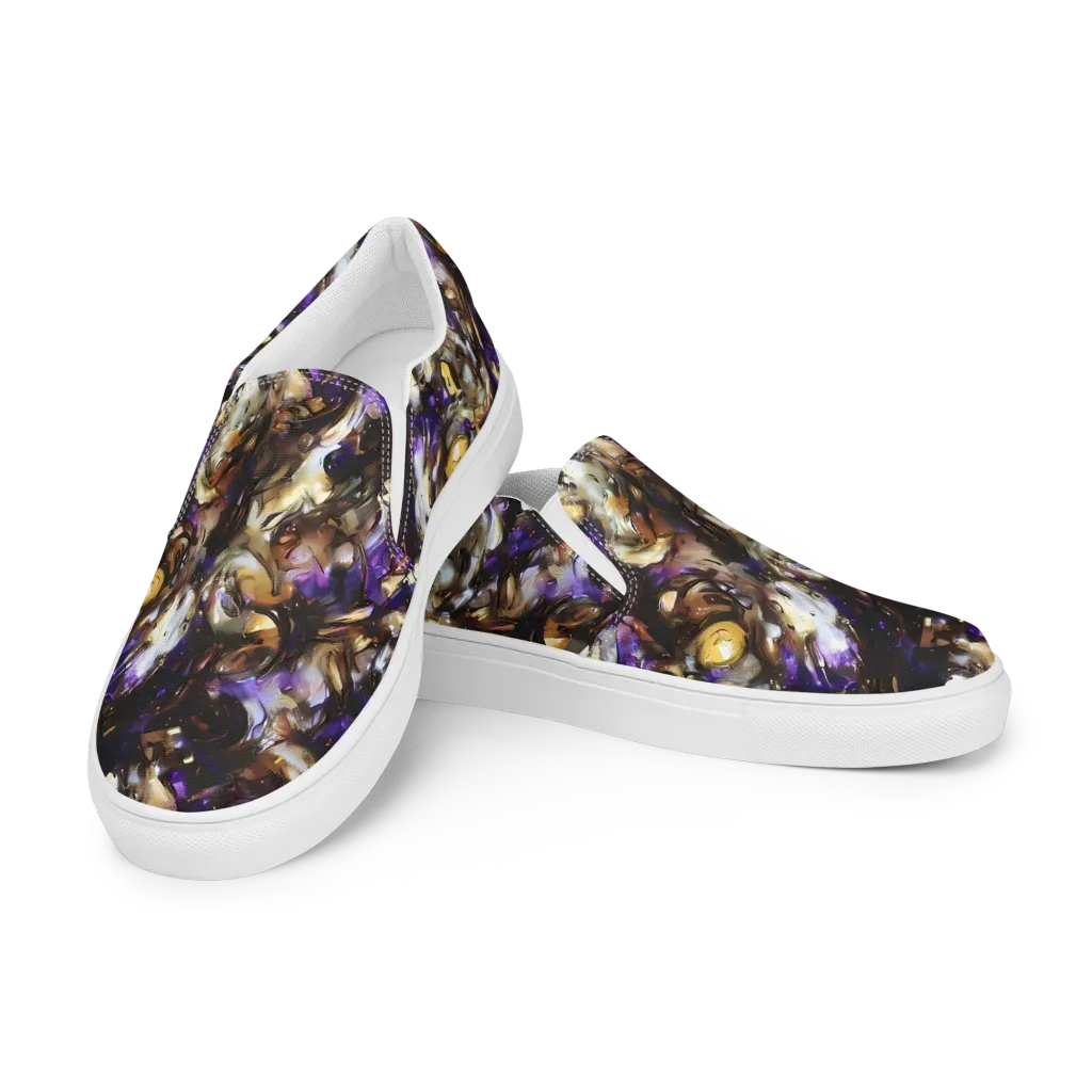 Violet Tempest on Men's Slip-On Canvas Shoes — Left Front