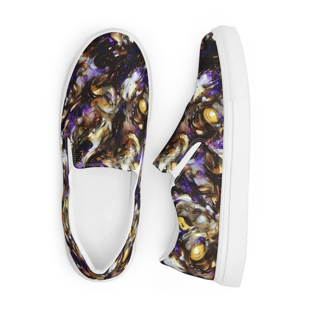 Violet Tempest on Men's Slip-On Canvas Shoes — Front