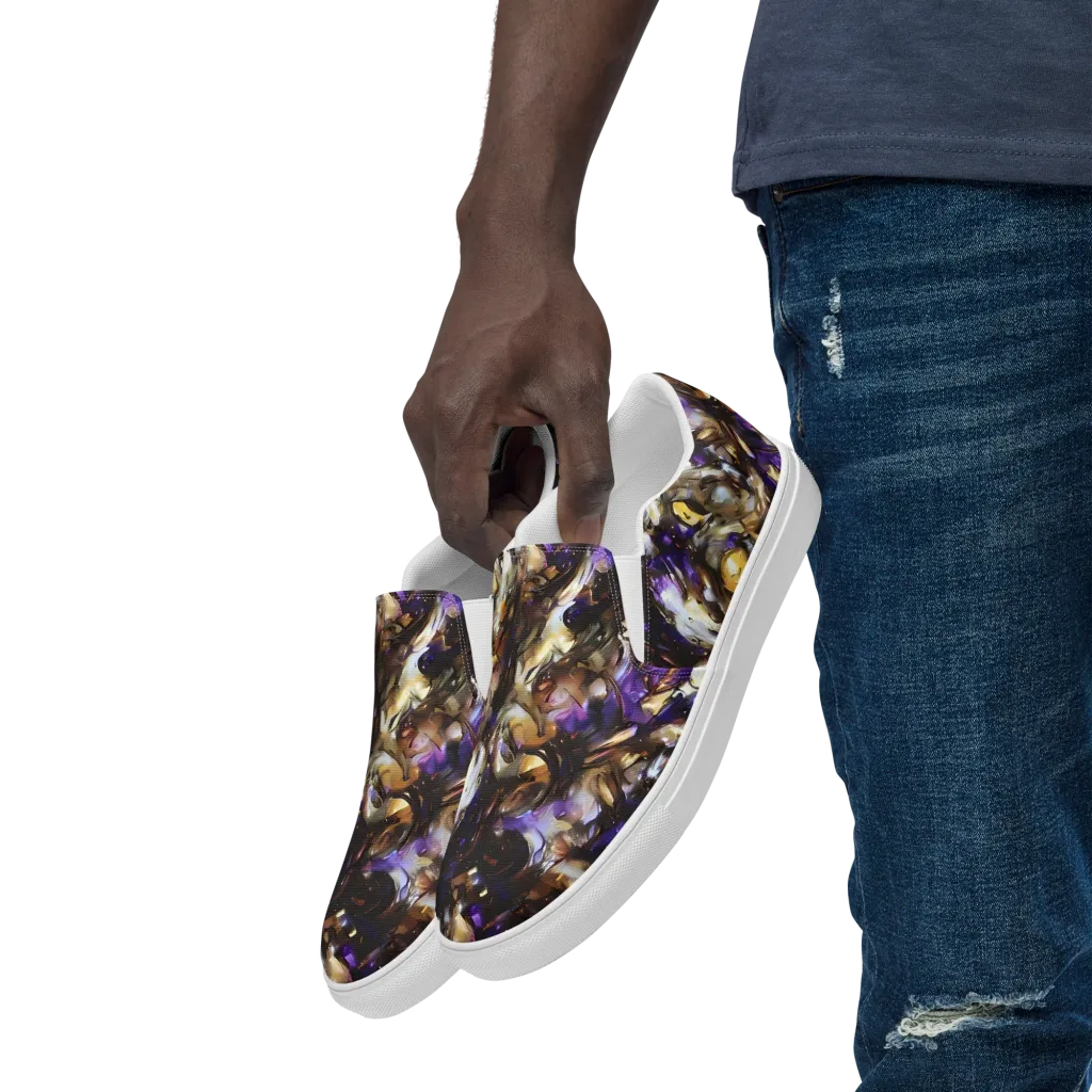 Violet Tempest on Men's Slip-On Canvas Shoes — Left Front