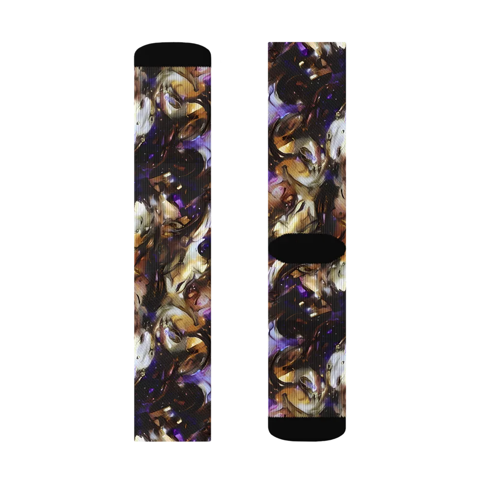 Violet Tempest on Socks — Right Sock