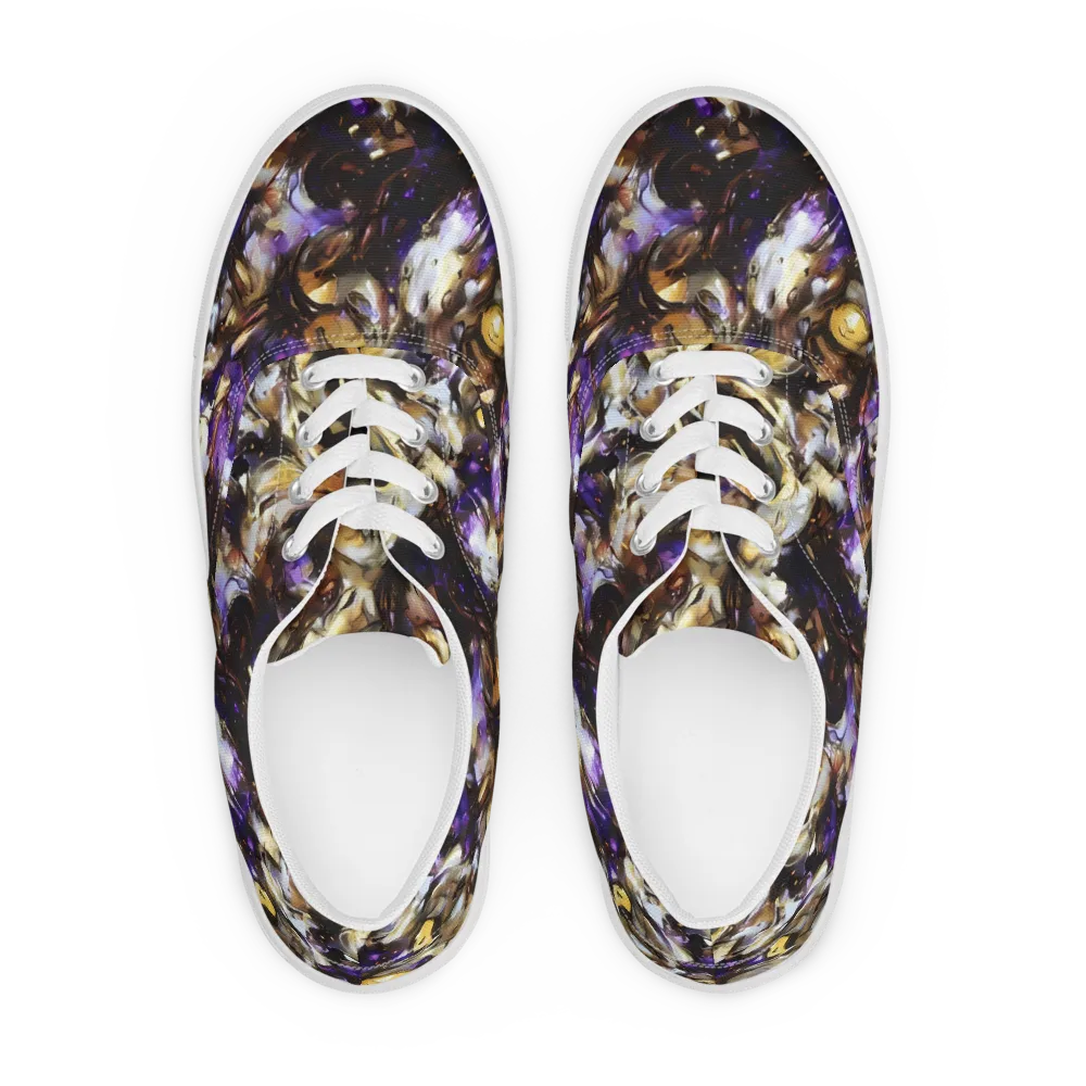 Violet Tempest on Men's Lace-Up Canvas Shoes — Front