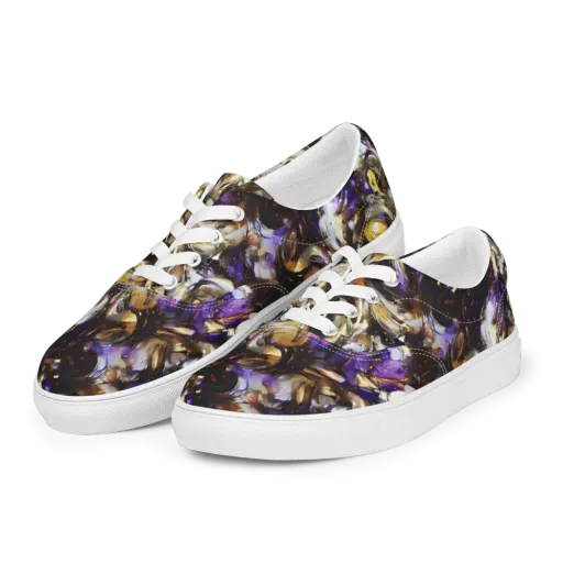 Violet Tempest on a Men's Lace-Up Canvas Shoes