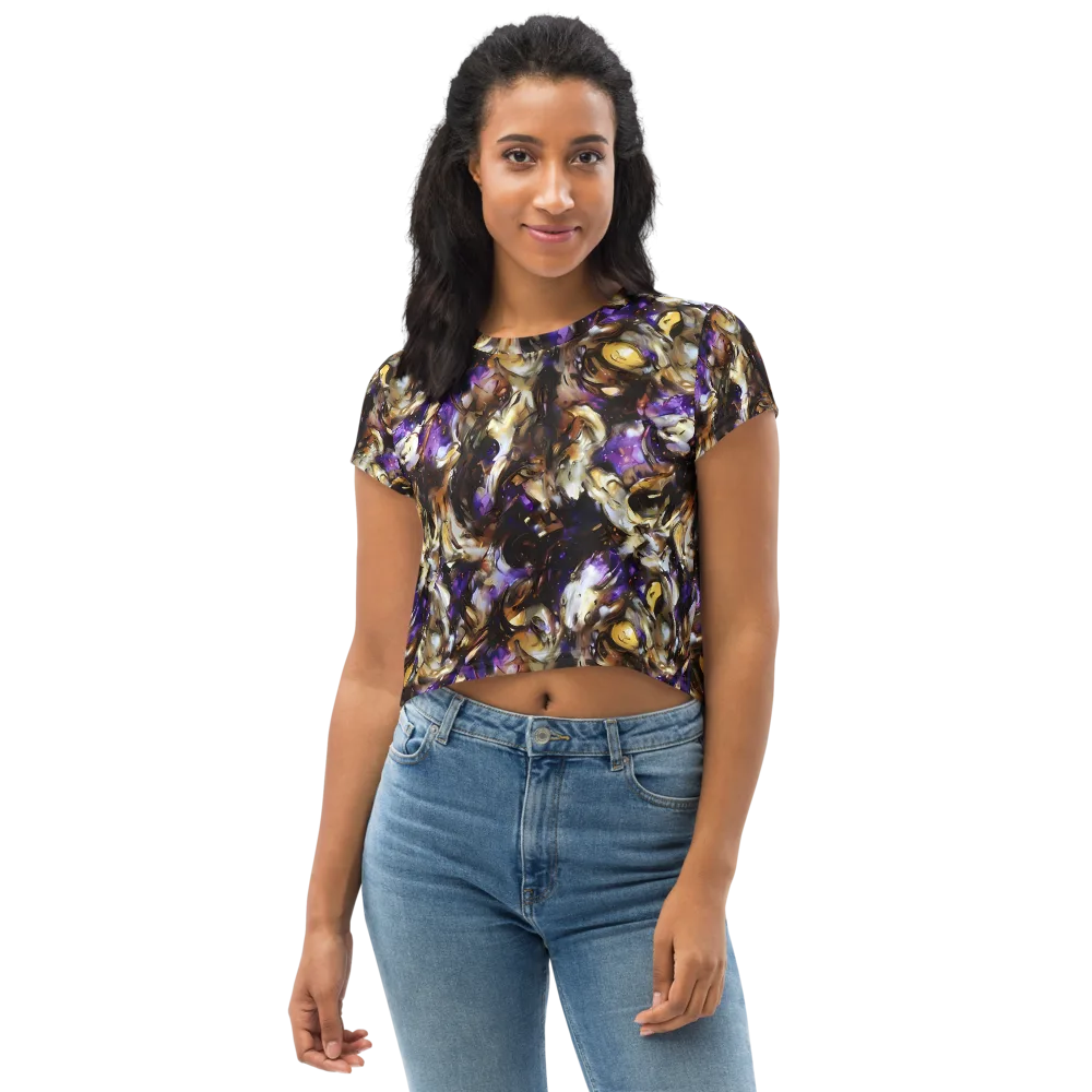 Violet Tempest on Crop Tee — Front
