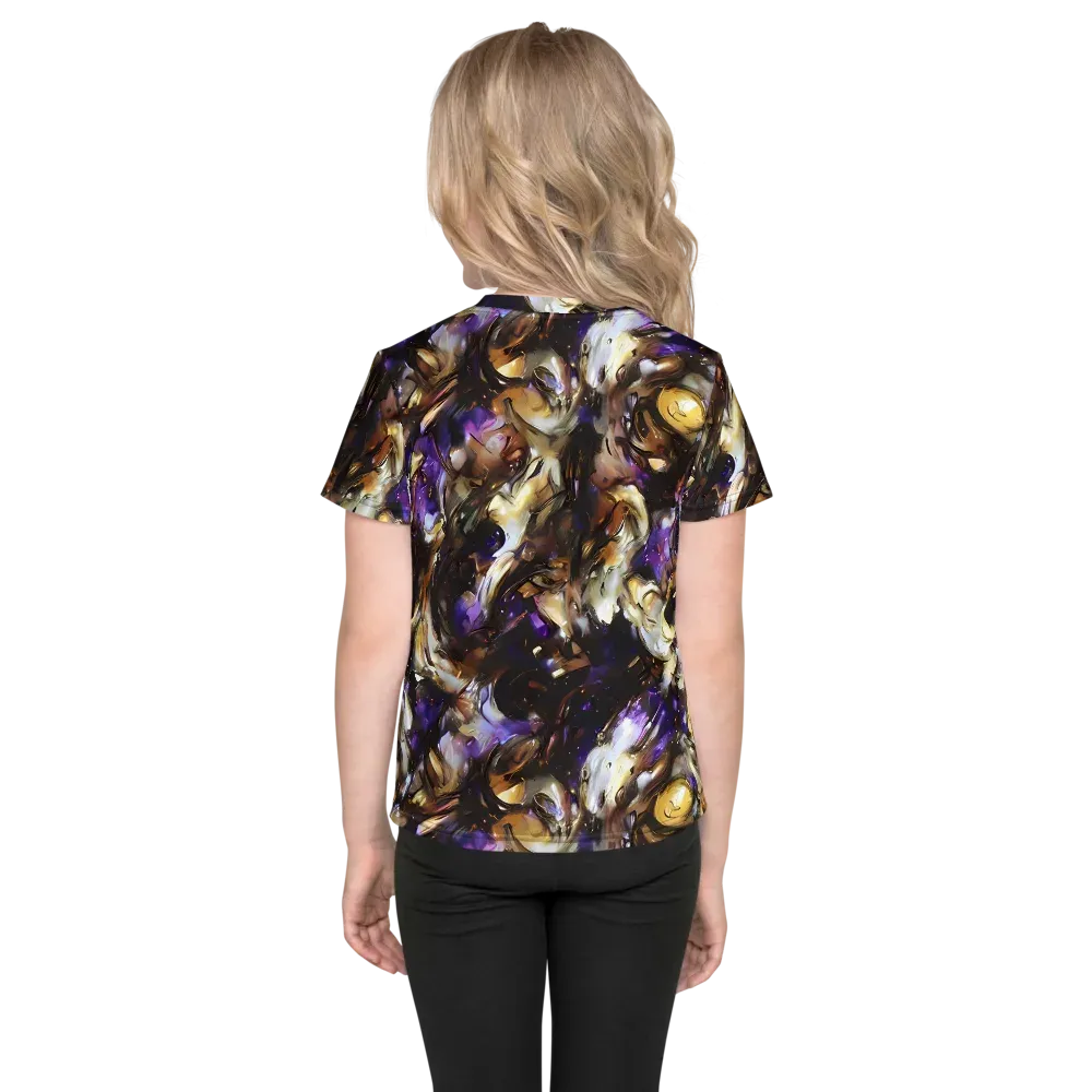 Violet Tempest on Kids Crew Neck T-Shirt — Back