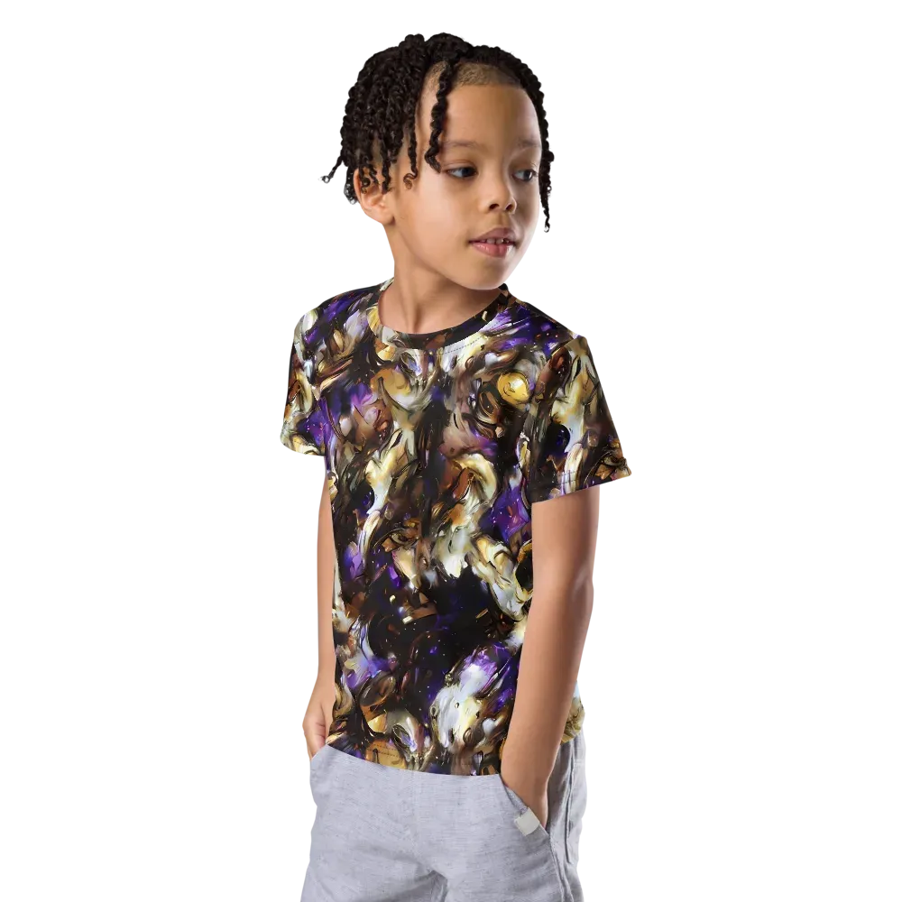 Violet Tempest on Kids Crew Neck T-Shirt — Left Front