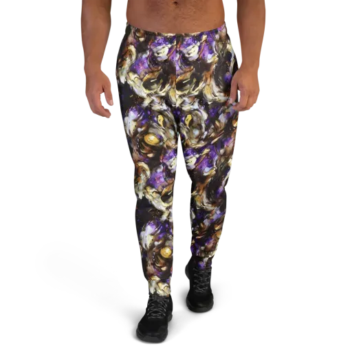 Violet Tempest on a Men's Joggers