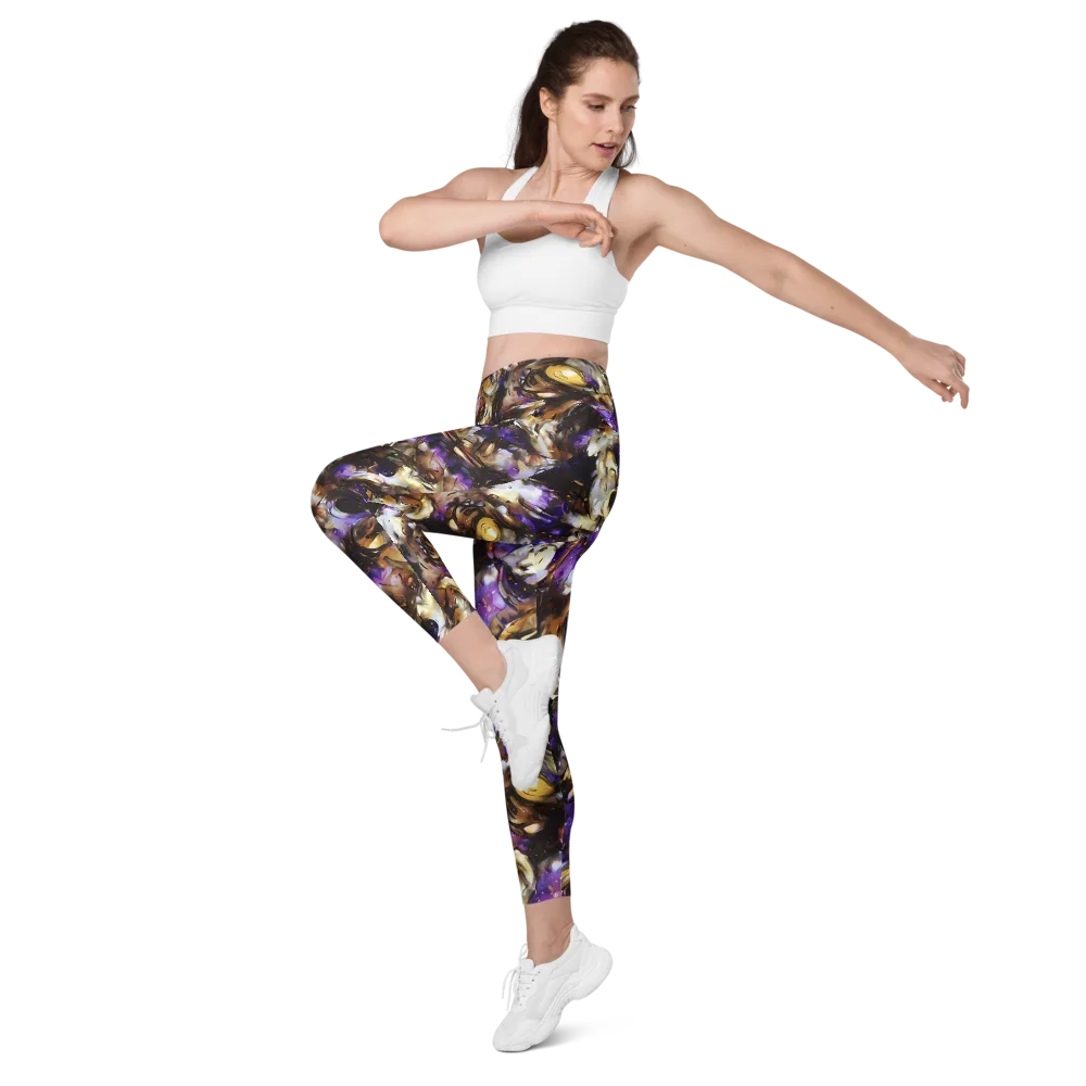 Violet Tempest on Leggings with Pockets — Left Front