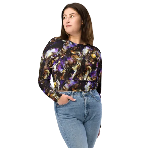 Violet Tempest on a Long Sleeve Crop Top