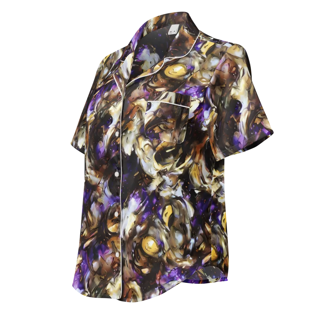 Violet Tempest on Women's Short Sleeve Pajama Top — Left Front