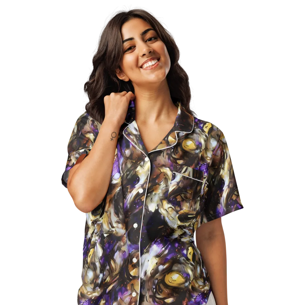 Violet Tempest on Women's Short Sleeve Pajama Top — Front