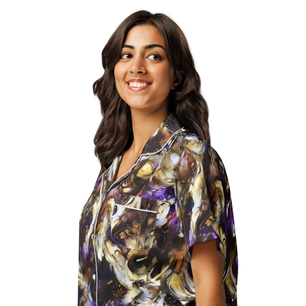 Violet Tempest on Women's Short Sleeve Pajama Top — Left Front