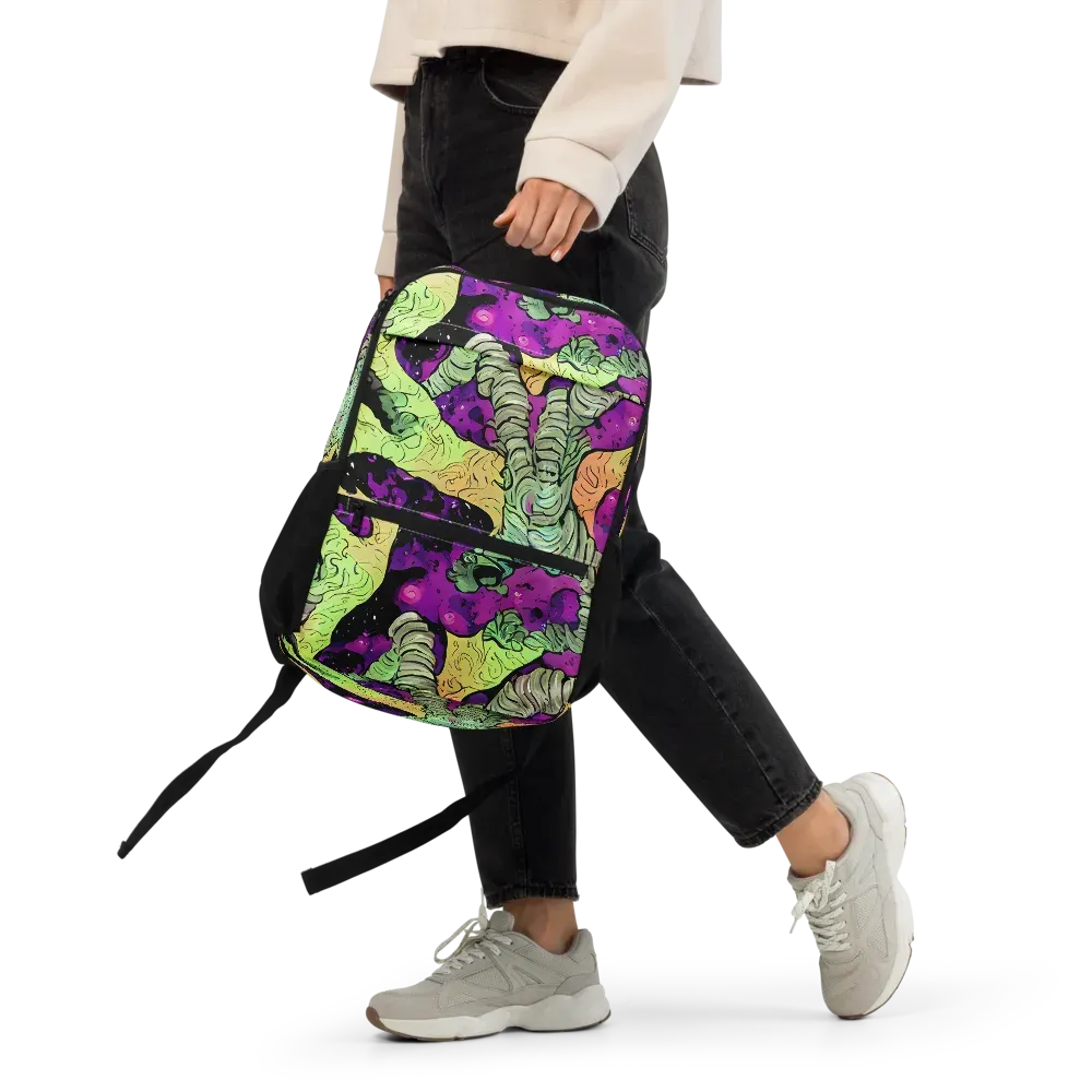 Midnight Tropica on Utility Backpack — Front