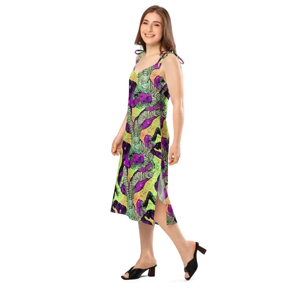 Midnight Tropica on Slip Dress — Left Front