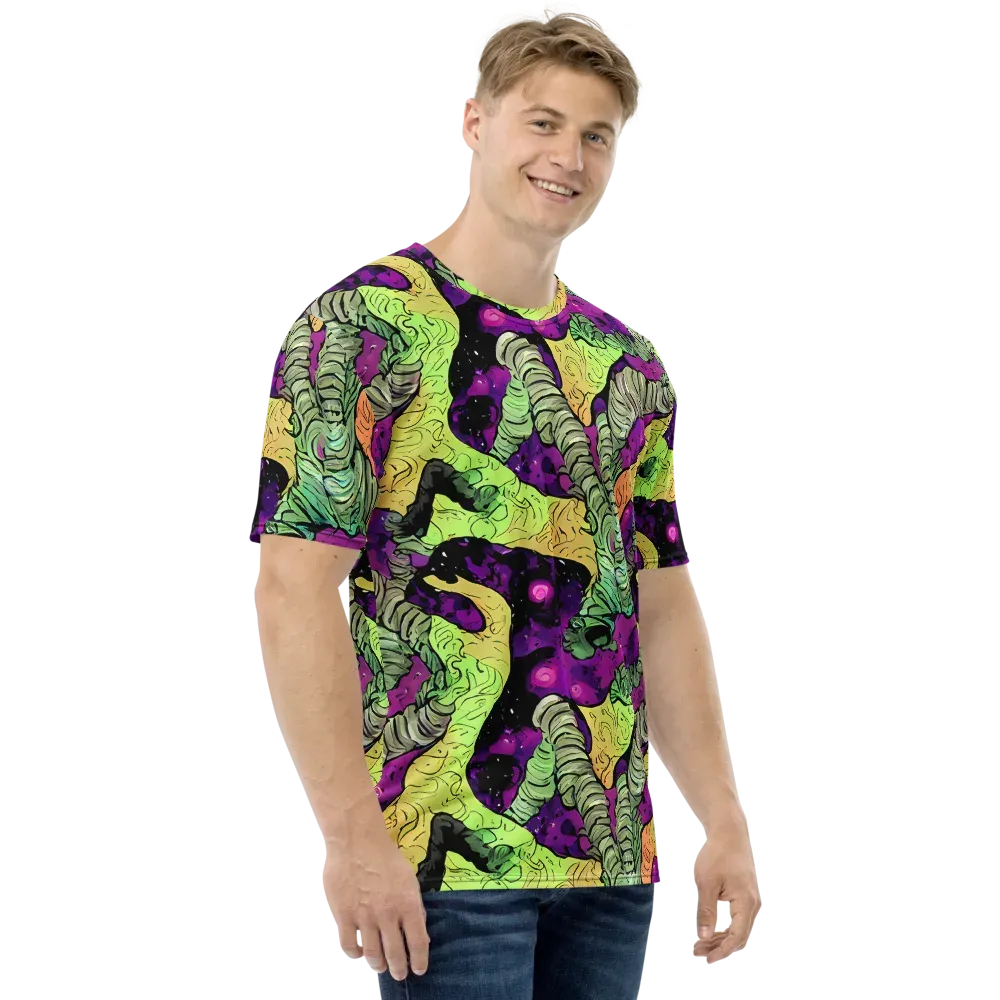 Midnight Tropica on Men's Crew Neck T-Shirt — Right