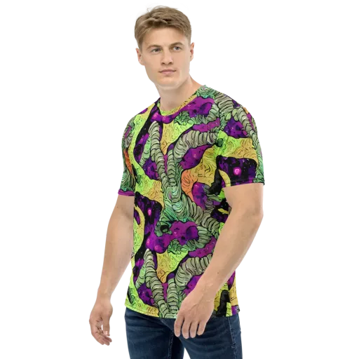 Midnight Tropica on a Men's Crew Neck T-Shirt