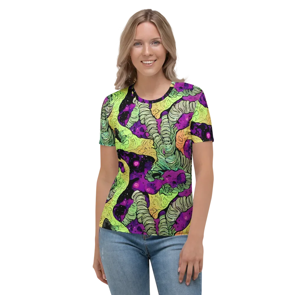 Midnight Tropica on Women's Crew Neck T-Shirt — Front
