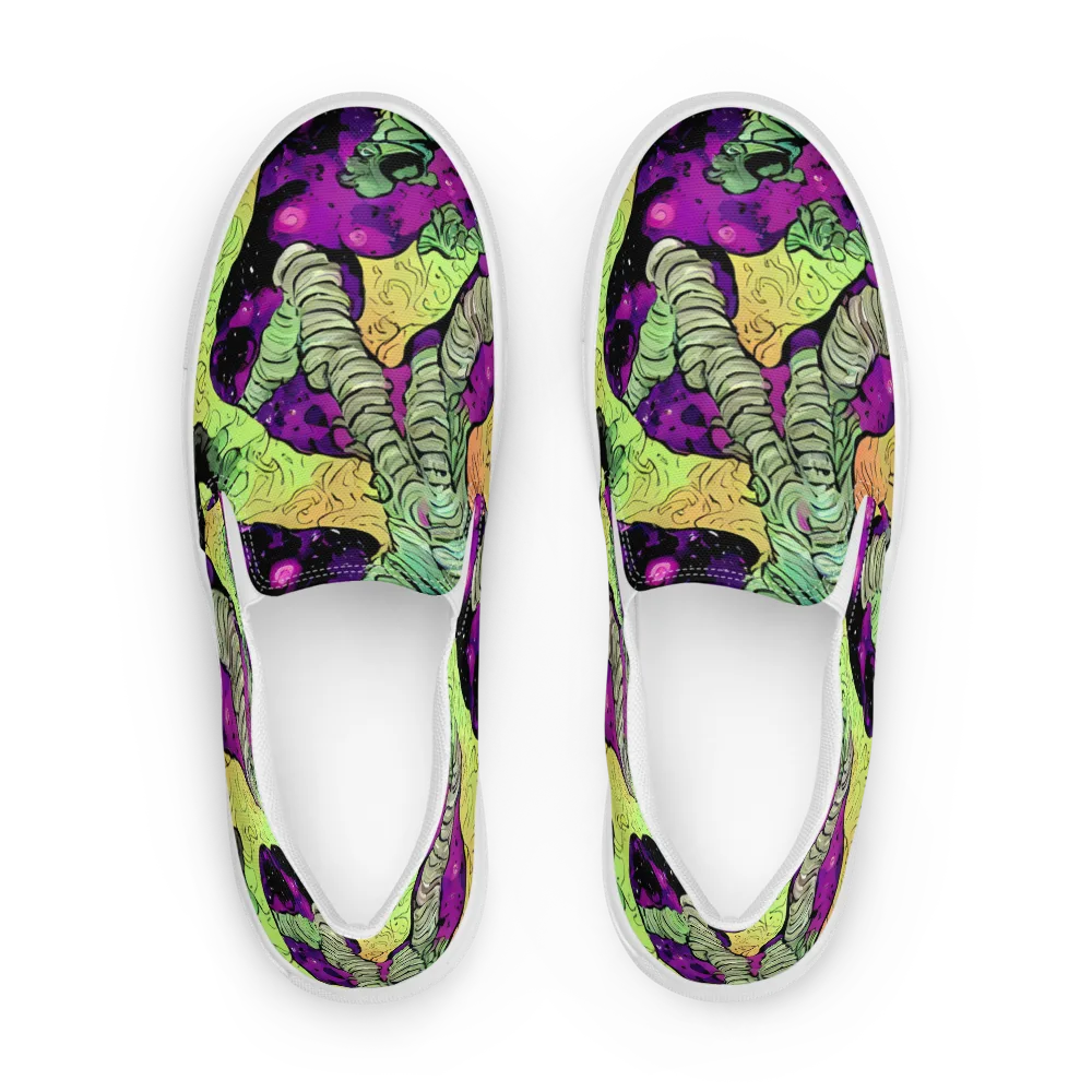 Midnight Tropica on Men's Slip-On Canvas Shoes — Front