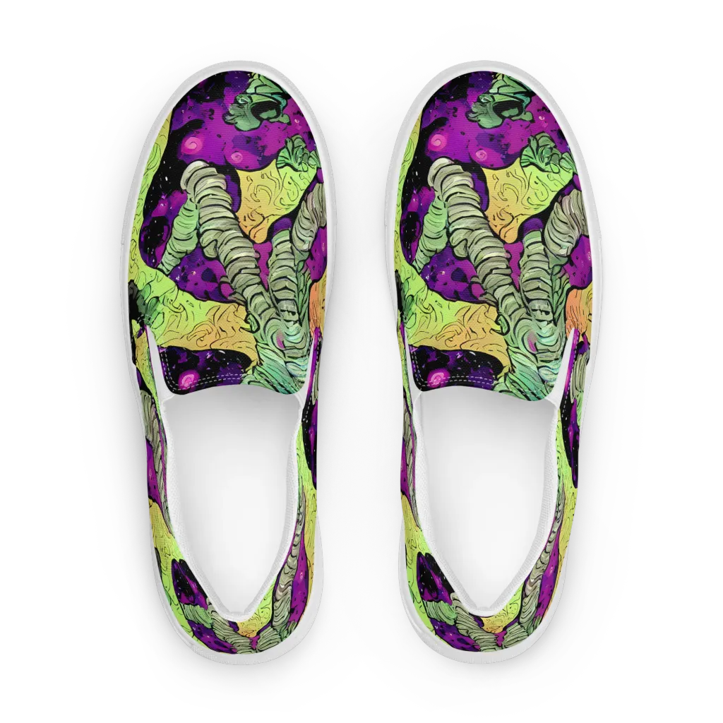 Midnight Tropica on Women's Slip-On Canvas Shoes — Front