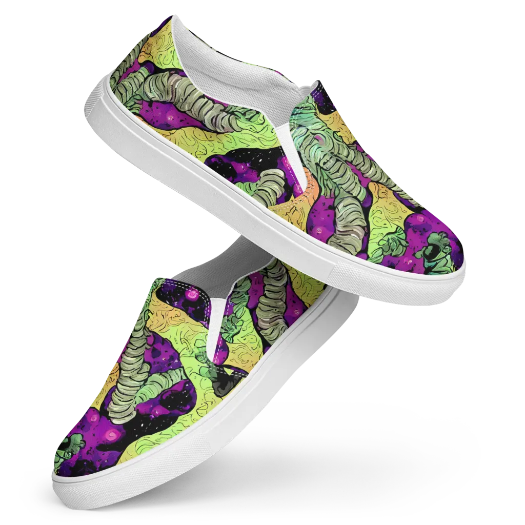 Midnight Tropica on Women's Slip-On Canvas Shoes — Front